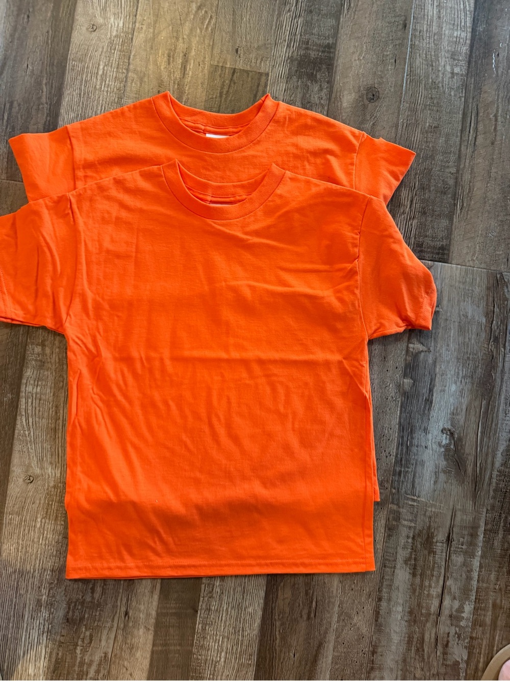 Hanes Kids Short Sleeve Crewneck T-Shirt - Vibrant Orange Sz 6-8